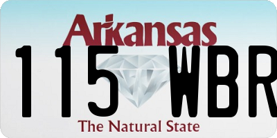 AR license plate 115WBR
