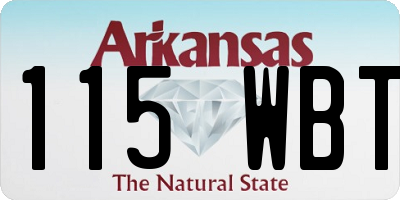 AR license plate 115WBT