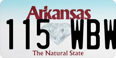 AR license plate 115WBW