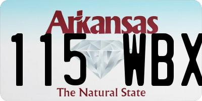 AR license plate 115WBX