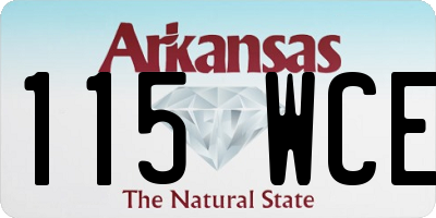 AR license plate 115WCE