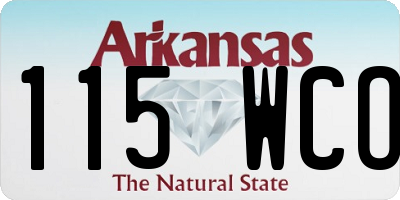 AR license plate 115WCO