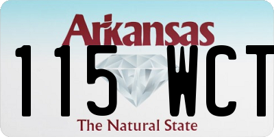 AR license plate 115WCT