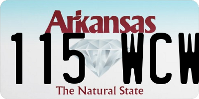 AR license plate 115WCW