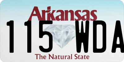 AR license plate 115WDA