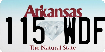 AR license plate 115WDF