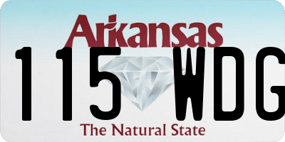 AR license plate 115WDG