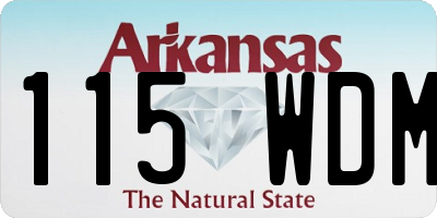 AR license plate 115WDM