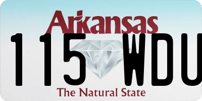 AR license plate 115WDU