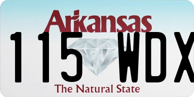 AR license plate 115WDX