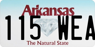 AR license plate 115WEA