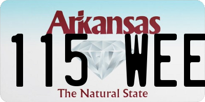 AR license plate 115WEE