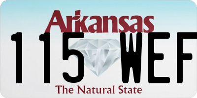 AR license plate 115WEF
