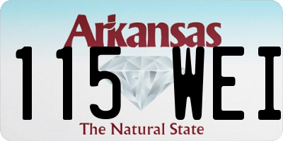 AR license plate 115WEI