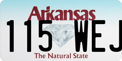 AR license plate 115WEJ
