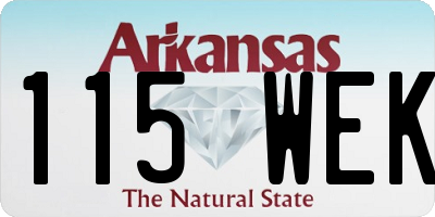 AR license plate 115WEK