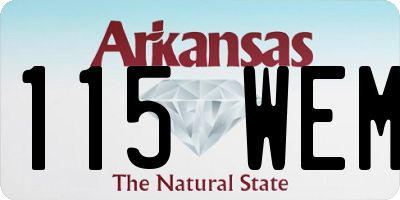 AR license plate 115WEM