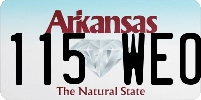 AR license plate 115WEO