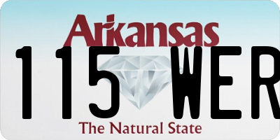 AR license plate 115WER