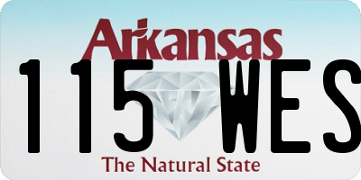 AR license plate 115WES