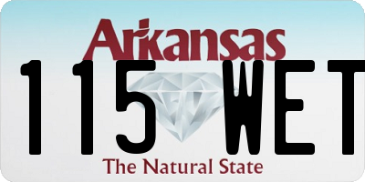 AR license plate 115WET