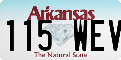 AR license plate 115WEV