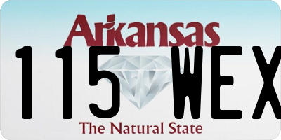 AR license plate 115WEX