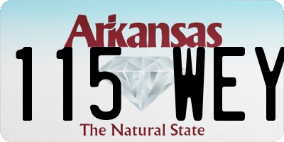 AR license plate 115WEY