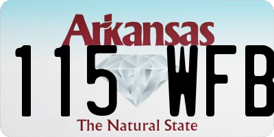 AR license plate 115WFB