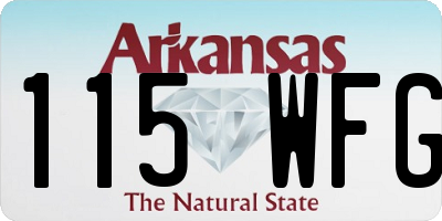 AR license plate 115WFG