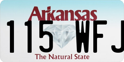AR license plate 115WFJ