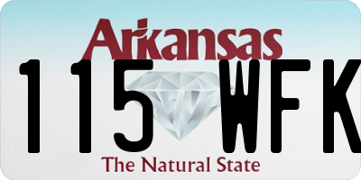 AR license plate 115WFK