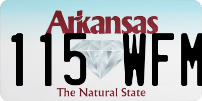 AR license plate 115WFM