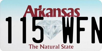 AR license plate 115WFN
