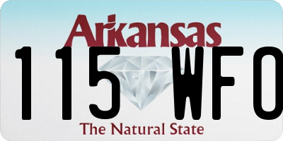 AR license plate 115WFO