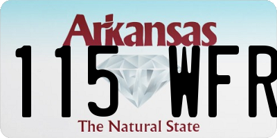 AR license plate 115WFR
