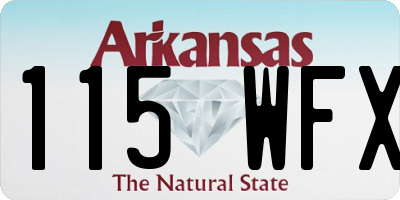 AR license plate 115WFX