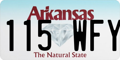 AR license plate 115WFY