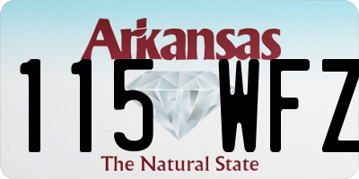 AR license plate 115WFZ