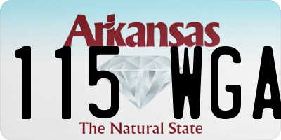 AR license plate 115WGA