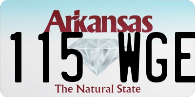 AR license plate 115WGE