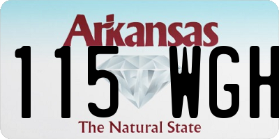 AR license plate 115WGH