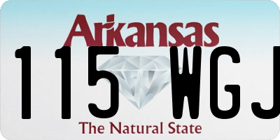 AR license plate 115WGJ