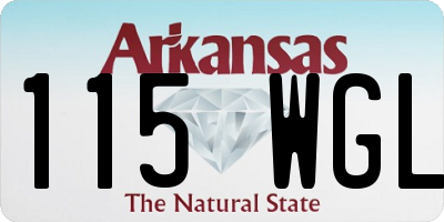 AR license plate 115WGL
