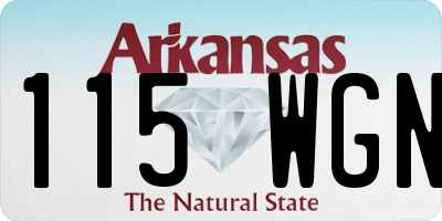 AR license plate 115WGN