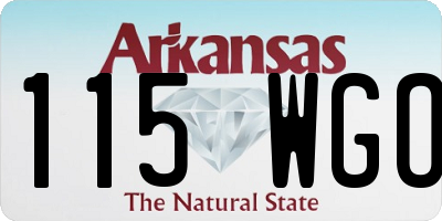 AR license plate 115WGO
