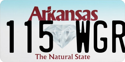 AR license plate 115WGR
