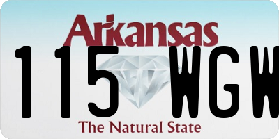 AR license plate 115WGW