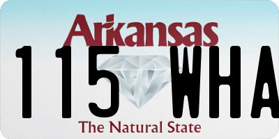 AR license plate 115WHA