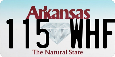 AR license plate 115WHF